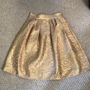 Gold Eva Mendes Skirt Size 2 In Good Condition